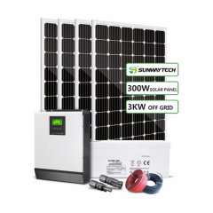 استخدام السكنية 3kw خارج الشبكة نظام الطاقة الشمسية