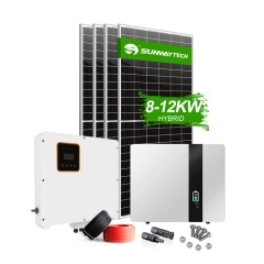 8kw 10kw 12kw النظام الشمسي مع بطارية ليثيوم نظام الطاقة الشمسية الهجين نظام تخزين الطاقة الضوئية