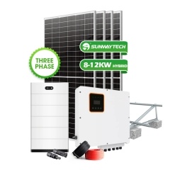 تخزين الطاقة الشمسية 5Kw 10Kw 15Kw 20Kw أنظمة الطاقة الشمسية الهجينة مع بنك البطارية